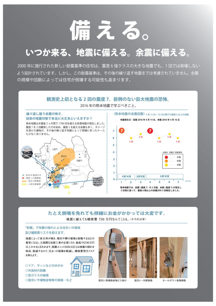 耐震構造と制震システムを組み合わせた地震対策