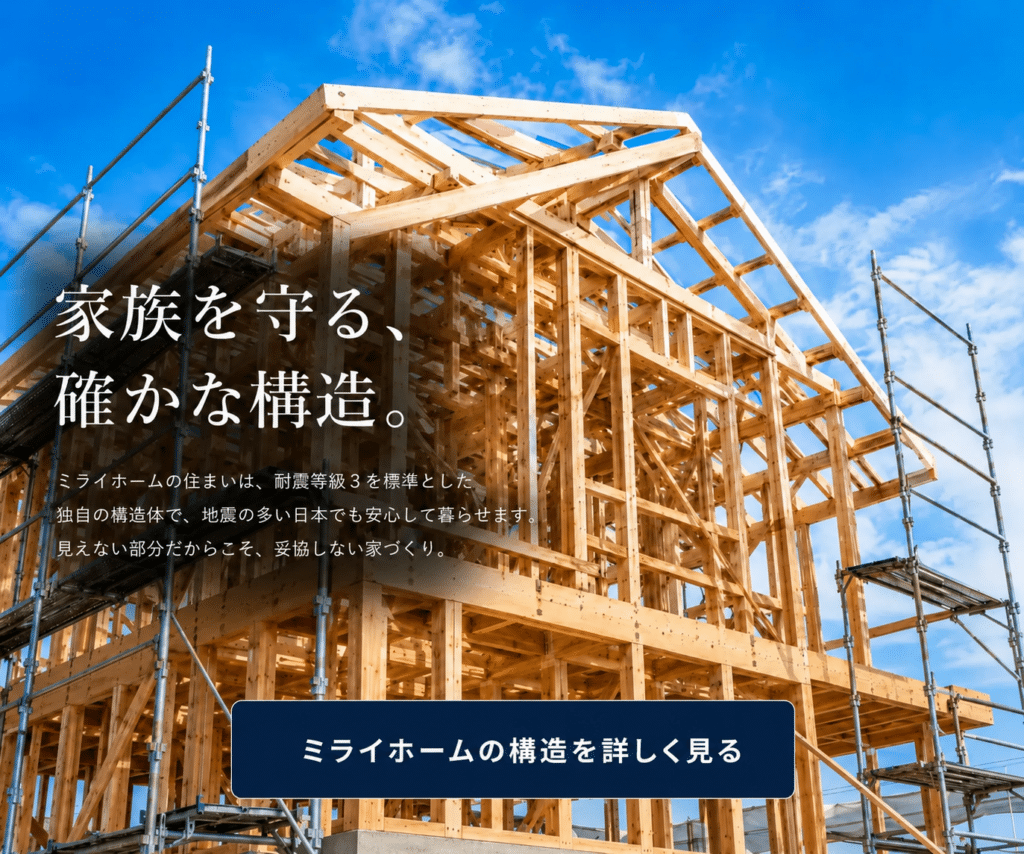 ミライホームの高断熱・高気密な住宅構造を詳しく見る