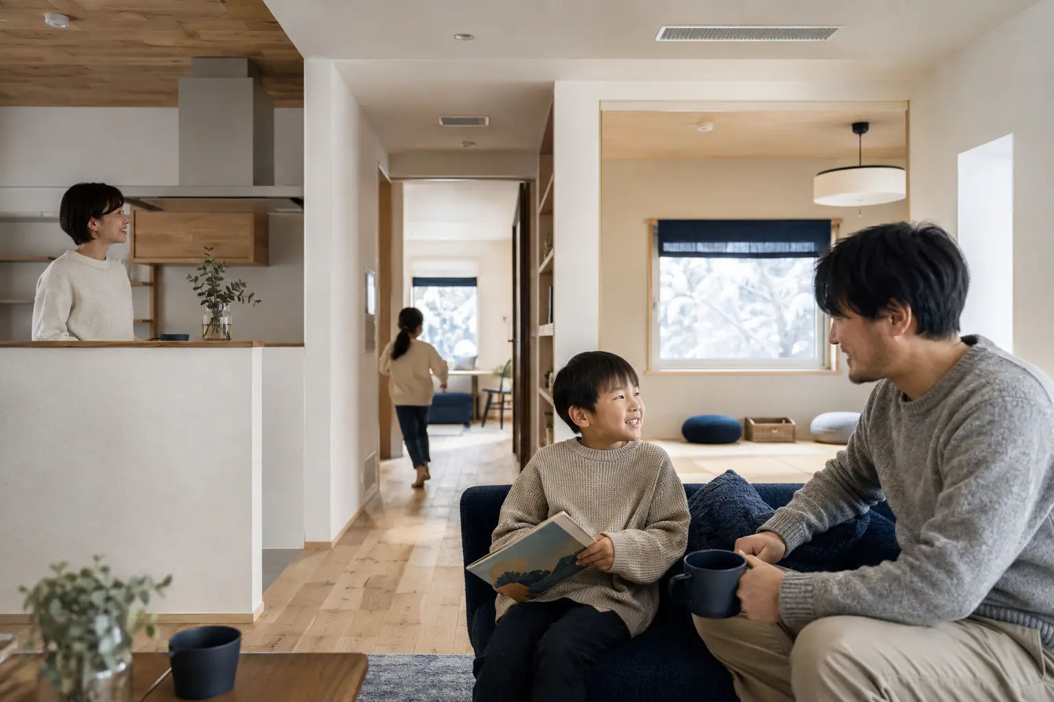 全館空調と計画換気で家中を快適に保つ北海道の高性能住宅